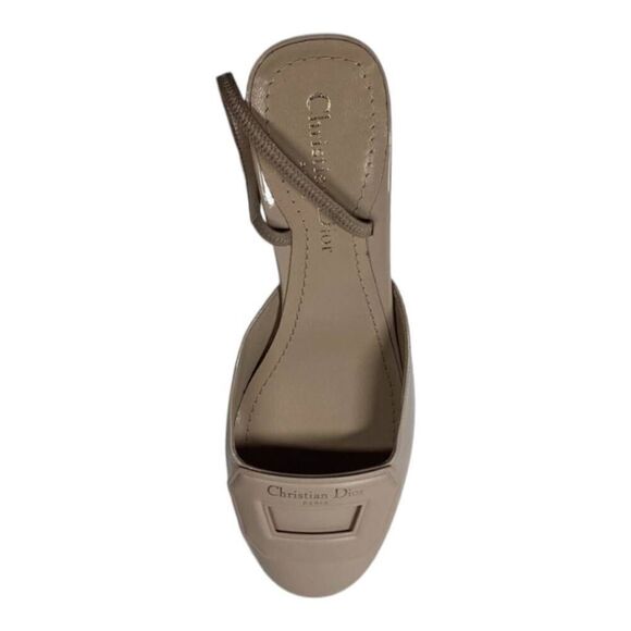 SINGLE SHOE ONLY CHRISTIAN DIOR Day Slingback  Leather  Pumps Nude Size EU 38 - Picture 1 of 11